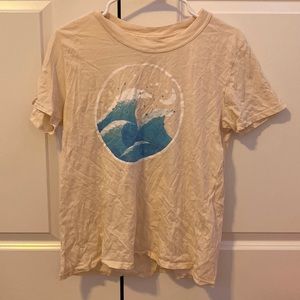 Peach Wave Graphic Tee Medium